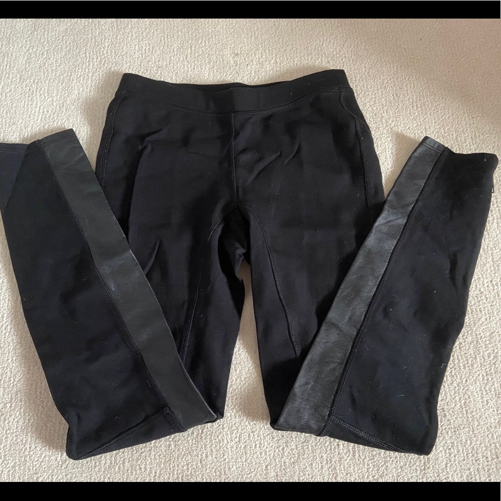 Madewell Leggings with Leather Detailing